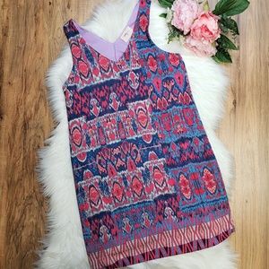 Everly Ikat Tribal Aztec Tank Shift Dress
